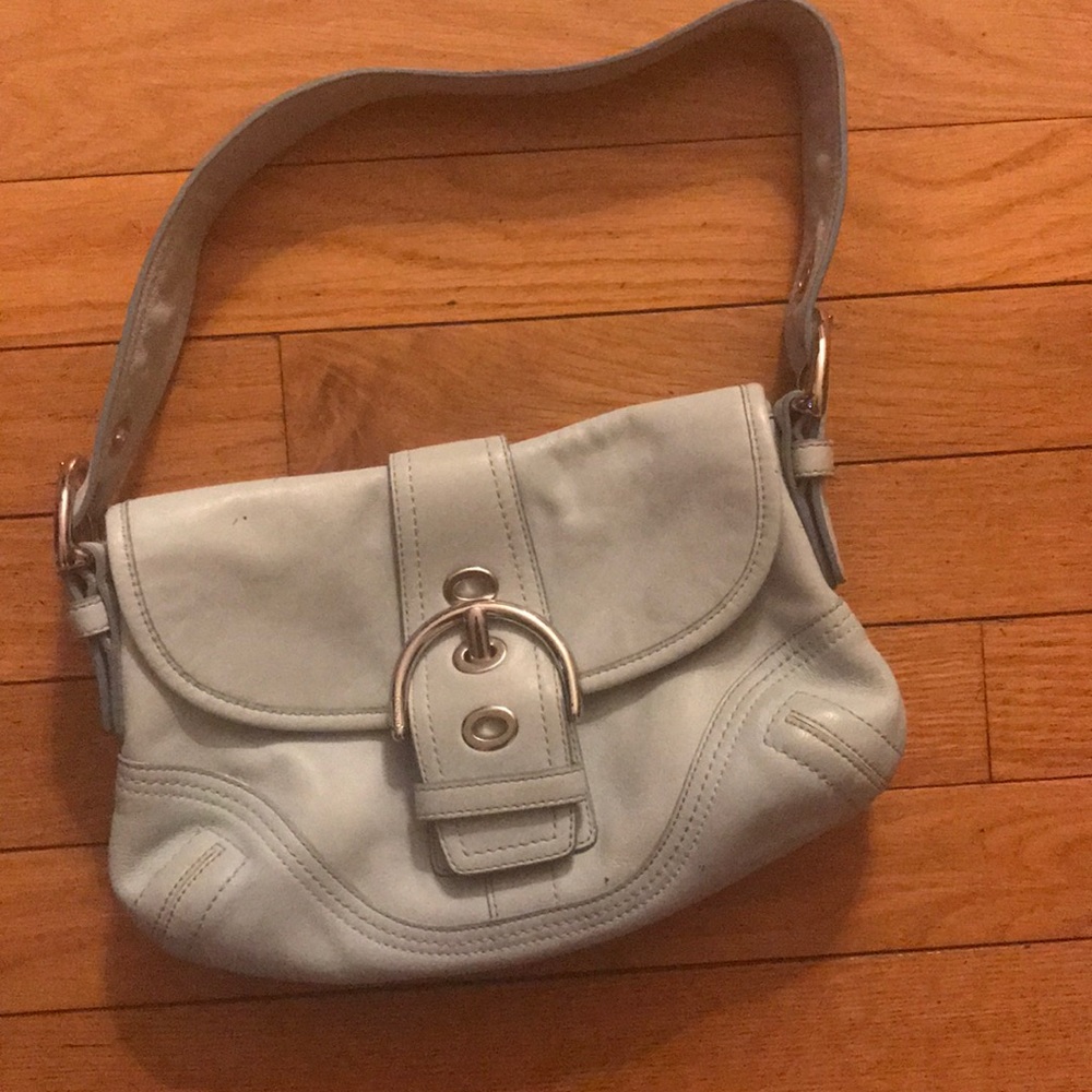 Adorable mint green Coach purse